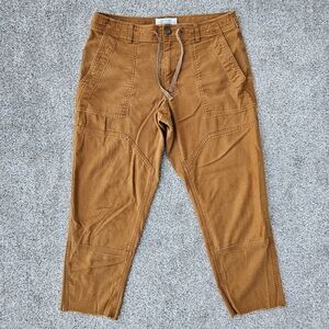 REI Co-op Trailsmith Cotton Canvas Khaki Outdoor Jogger Pants Rust Brown 34 x 30